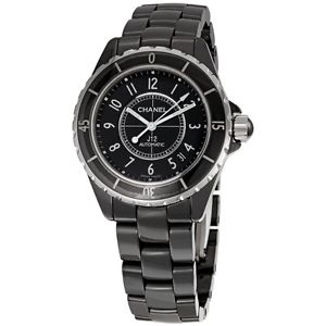 Chanel Mens H0685 J12 Black Dial Watch