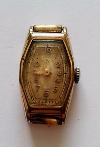 Walz Gold Double 20 10 Mikron Wilhelm Renz Pforzheim wristwatch 1930s gold