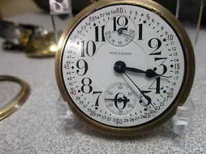 WALTHAM VANGUARD pocket watch up/down wind indicator 23 jewels Beautiful