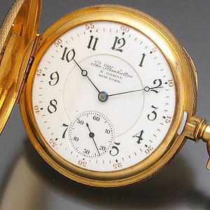 New/Old Stock 14K Gold 16-Size Case 21-Jewel Illinois Pocket Watch CA1905