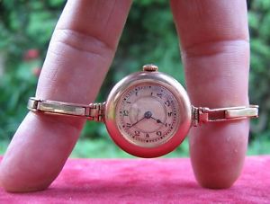 Wintage Russian 14k rose gold ladies' wrist watch, dial signed Pavel Bure