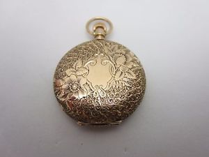 Waltham American Watch Co. pocket watch solid 14k gold ladies circa 1887 hunting