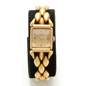 Ladies 18K Pink Gold Bracelet Universal Geneve Wrist Watch