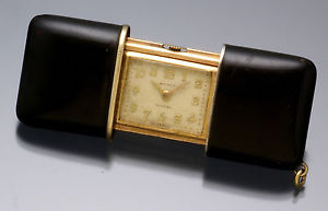 Rare 9K Solid Gold & Enamel Movado Purse Watch CA1920