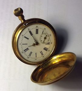 Geneve 14K gold 19 Rubies Ancre Ligne Droite pocket watch,need restoration! rare