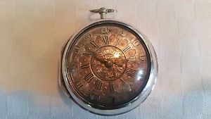 RARE Antique abt 1750 Verge fusee W.Weldon English pocket watch with date London