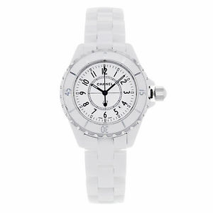 Chanel J12 H0968 White Ceramic & Steel Quartz Ladies Watch