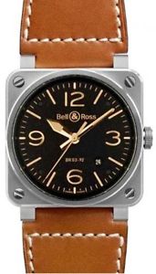 BR-03-92-GOLDEN-HERITAGE NEW BELL & ROSS AVIATION MENS AUTOMATIC WATCH