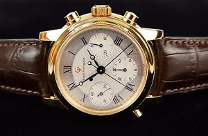Girard Perregaux Chronograph Rattrapante Automatic 18K Gold Mens Watch