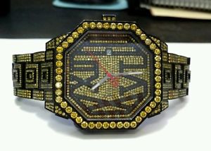 Haimov HM13 Men's Watch 21cttw Yellow Diamonds Designer Piece