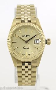 GORGEOUS 14K YELLOW GOLD 'GENEVE' WATCH! 38.2 GRAMS! #T16