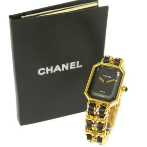 Authentic CHANEL Vintage Premiere Wristwatch Gold Quartz Swiss Made #M A24591