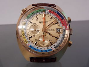 Wakmann Gold Regate Swiss Vintage Automatic Chronograph - Super MINT condition