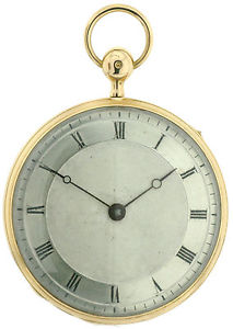 18k Gold Verge Pocket watch Quarter Repeater approx. 1820, 55mm, rare movement