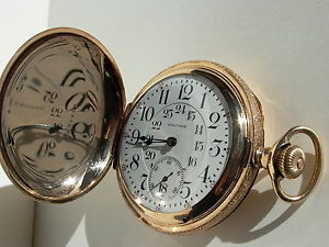 Waltham Vanguard,23 Jewel,GF Hunter,18s Diamond end stone1892 Mod.24Hr.mint dial