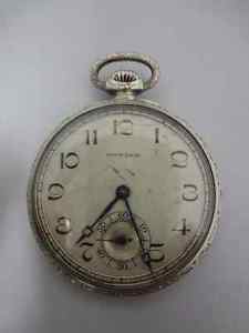 14k Vintage 1900s E. Howard Pocket Watch - White Gold