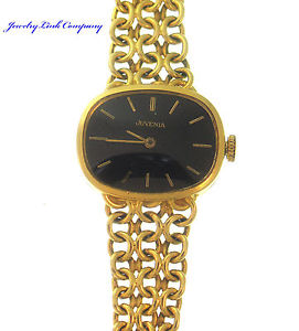 18K Solid Yellow Gold Juvenia Womens Watch Overall Length 6.5" 39.3grams