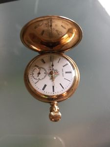 Lady Rose Vintage 14k Gold Pocket Watch