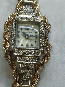 Vintage Hamilton Ladies 14K gold, diamond watch