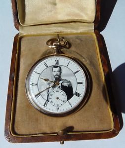 Ulysse Nardin 14K gold CHRONOMETER pocket watch for Imperial Russian army
