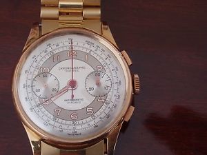 18K Solid Gold CHRONOGRAPHE SUISSE , Luxury Sport  watch with  18K gold bracelet