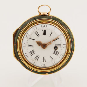 VERGE FUSEE SHAGREEN AND GOLD 18K WATCHMAKER REVEL 1775