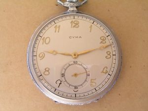 CYMA 1930's Art Deco Era Swiss Pocket Watch NEW OLD STOCK