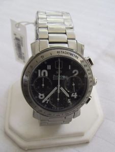 ZODIAC CALAME  VINTAGE CHRONOGRAPH  NIB  SS 51J ZO2003 AUTO/DATE BOX & PAPERWORK
