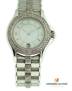 Mauboussin 18k White Gold Sport Diamond Bracelet Watch