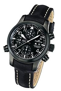 Fortis Men's 657.18.11 L.01 B-42 Flieger Automatic Chronograph Alarm Black Watch