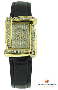 Henry Dunay 18k Yellow Gold Sabi Diamond Strap Watch