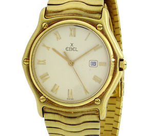 EBEL Sportwave 883903 18K All-Gold Quartz Wristwatch, Engraved on the Back