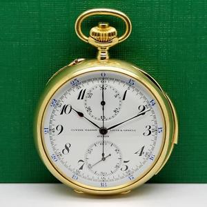OVERSIZED ULYSSE NARDIN MINUTE REPEATER CHRONOGRAPH 18K YELLOW GOLD POCKET WATCH