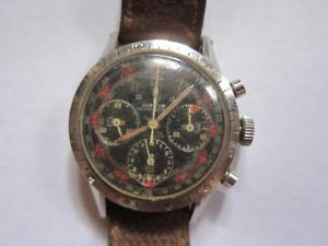 Vintage Jardur Chronograph Aviators Watch 17 Jewel Pilgrim Electric Swiss