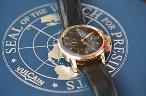 Vulcain 50s Presidents Chronograph Heritage Rose Gold Limited edittion men watch