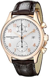 *Frederique Constant Runabout Chronograph Leather Mens Watch FC-393RM5B4