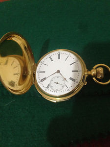 pocket watch gold repetition minuten 18k solido 135 g XIX century,working