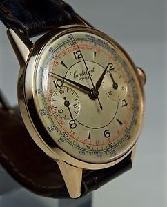 Cortebert Watch, 18K Gold Chronograph