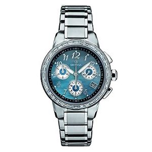 GROVANA 5094.9735 Unisex Quartz Swiss Watch with Mother Of Pearl Dial Chronog...