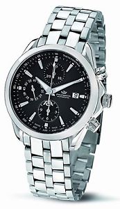 Philip Blaze Men's Quartz Watch with Silver Dial Chronograph Display and Silv... image 1