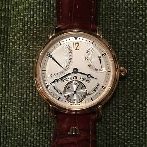 Maurice LaCroix 18K Gold Retrograde Calendier Watch Masterpiece Collection 43mm