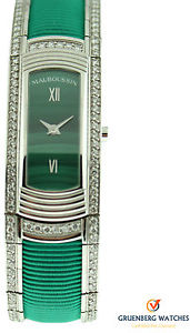 Mauboussin 18k White Gold First Lady Maxi Diamond Bracelet Watch