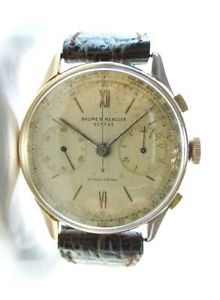 Watch Baume & Mercier Ultra Prima in oro 18kt valjoux 22,fine 1940' rare