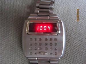VINTAGE PULSAR LED TIME COMPUTER CALCULATOR WATCH