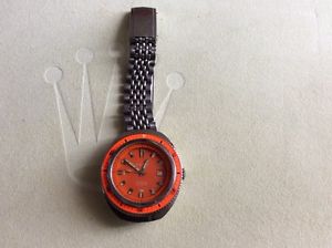 Watch, Viscont  diver 50 atmosfere orange fluorescent vintage,1970 ultra rare.