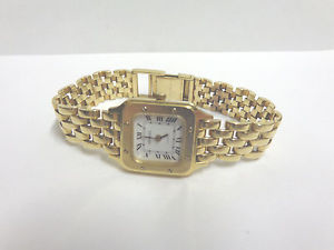 14kt yellow gold watch Geneve swiss quartz movement 7 in lg wgt 45.5 grams