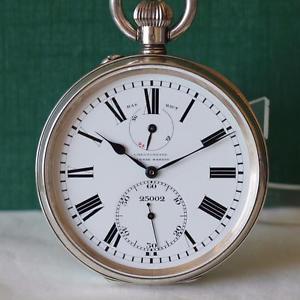 1920's EXTRA SIZE 64mm ULYSSE NARDIN POWER RESERVE 0.925 SILVER POCKET WATCH