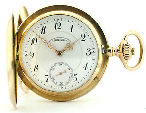 A Lange & Söhne DUF Glashütte Dresden Savonette Herrentaschenuhr 585/14k Gold