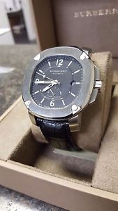 BRAND NEW BURBERRY BBY1002 THE BRITAIN AUTOMATIC ALLIGATOR LEATHER MEN'S WATCH