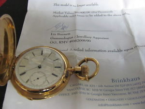 Jacques Hugenin Locle 15 min 18 kt gold repeater.Watch is almost mint cond.works